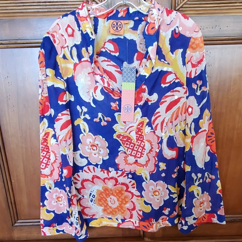 NWT Tory Burch Stephanie Tunic Wildflower size 6